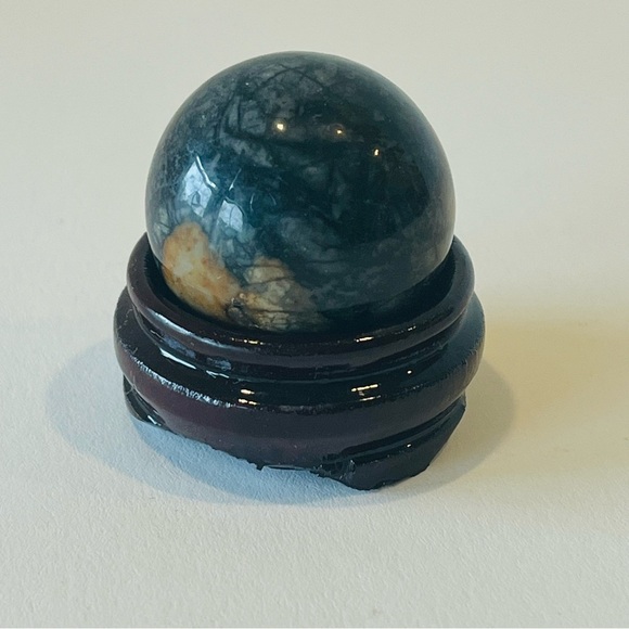 Jasper Palm Stone 1” Sphere with Stand - Picture 5 of 7